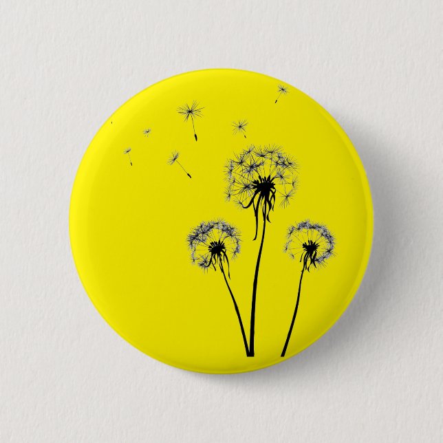 Badge with dandelion on yellow background (Front)