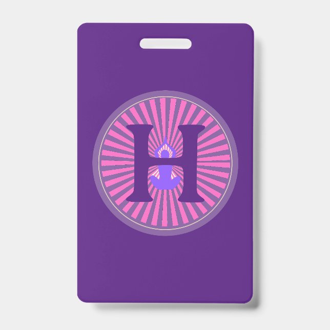 Badge - Yoga Zen - Personalised - Add Initial ID Badge (Front)