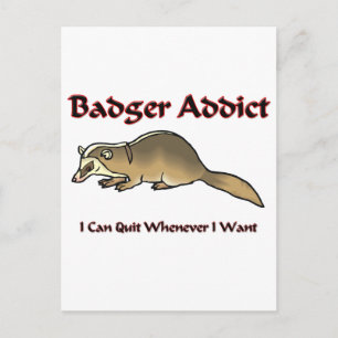 Badger Addict Postcard