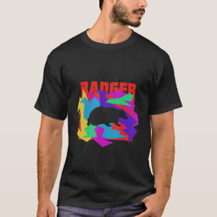 Badger Animal Mosaik Puzzle T-Shirt