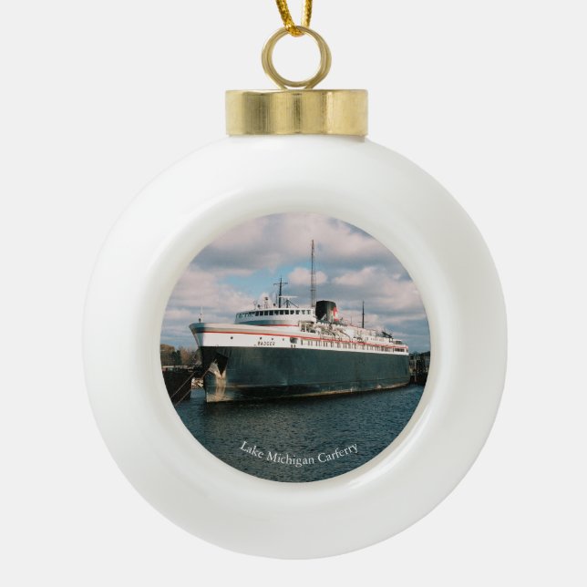 Badger ball or snowflake ornament (Front)