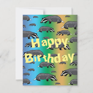 Badger Birthday Card