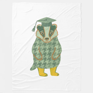 Badger Blanket with Graduation Cap Design