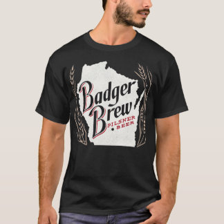 Badger Brew Retro Defunct Wisconsin Breweriana T-Shirt