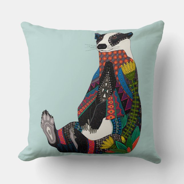 badger celadon blue cushion (Front)