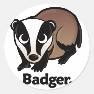 Badger. Classic Round Sticker