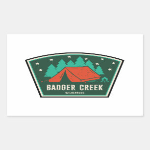 Badger Creek Wilderness Oregon Camping Rectangular Sticker