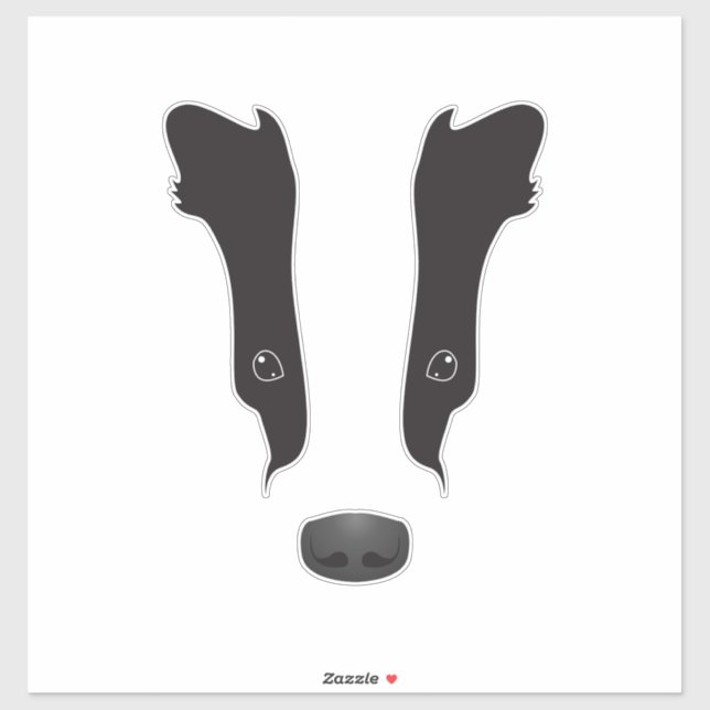 Badger Face Silhouette (Sheet)