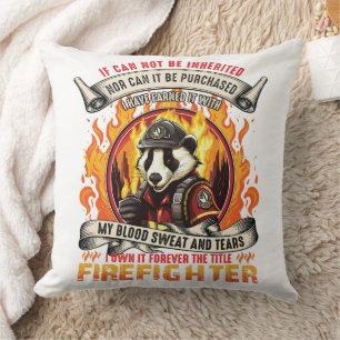 Badger Firefighter Cushion