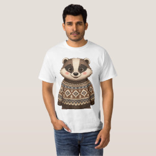 Badger in a jumper t shirt
