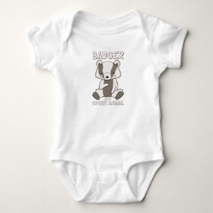 Badger Is My Spirit Animal Wildlife Lover Baby Bodysuit