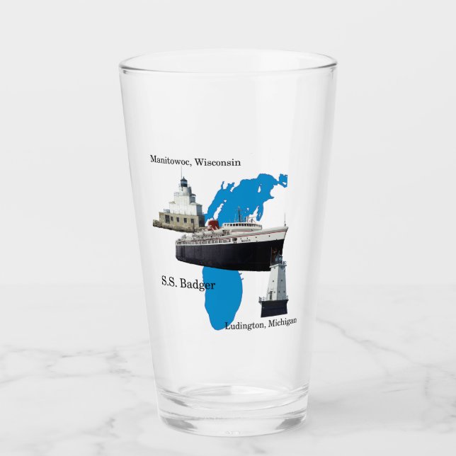 Badger Lake Michigan glass (Front)