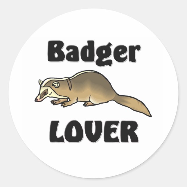 Badger Lover Classic Round Sticker (Front)