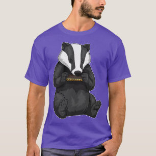 Badger Musician Harmonica Music T-Shirt