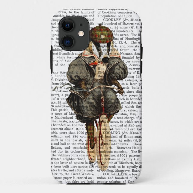Badger on Vintage Bicycle Case-Mate iPhone Case (Back)