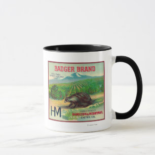 Badger Orange LabelExeter, CA Mug