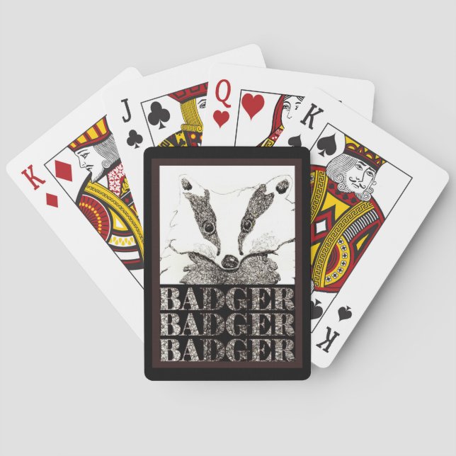 Badger playing cards (A281) (Back)