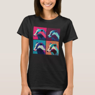 Badger Pop Illustration Colourful Animal Women Men T-Shirt