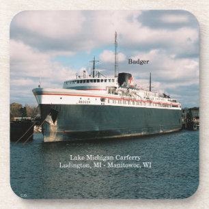 Badger set of 6 hard plastic coasters