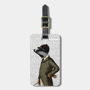 Badger The Rider Portrait Luggage Tag