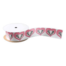 Badger Wild Animal Heart Pink Cute Love Funny