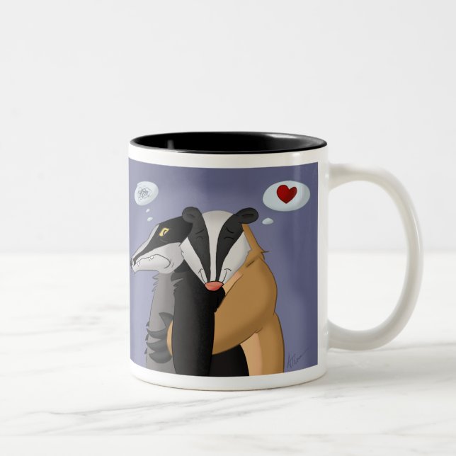 Badgers in Love Mug (Right)