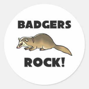Badgers Rock Classic Round Sticker