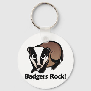 Badgers Rock! Key Ring