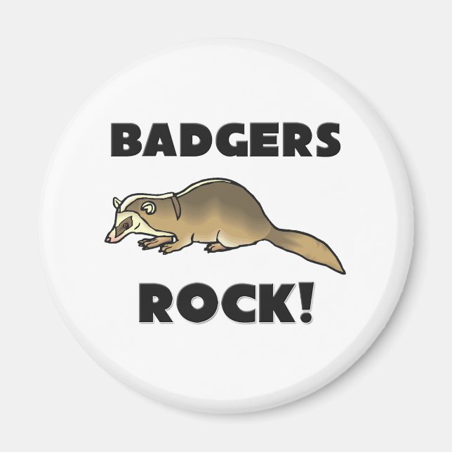 Badgers Rock Magnet (Front)