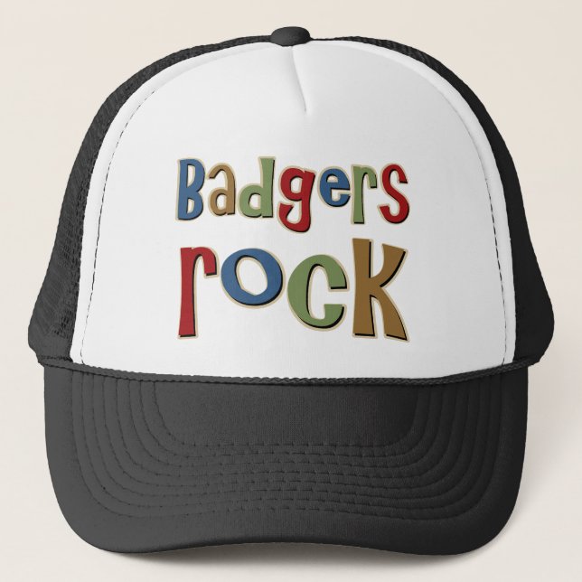 Badgers Rock Trucker Hat (Front)