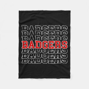 Badgers vintage gift for men women boys girls kids fleece blanket