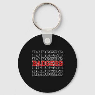 Badgers vintage gift for men women boys girls kids key ring