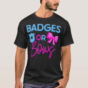 Badges or Bows Gender Reveal Party Idea for mum or T-Shirt