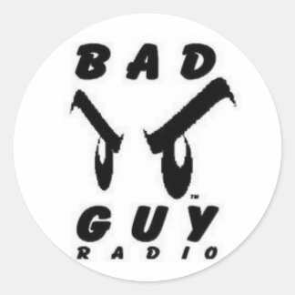 badguylogo classic round sticker