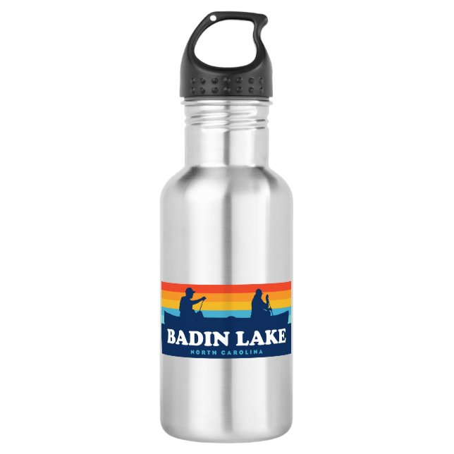 Badin Lake North Carolina Canoe 532 Ml Water Bottle (Front)
