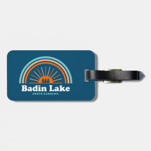 Badin Lake North Carolina Rainbow Luggage Tag