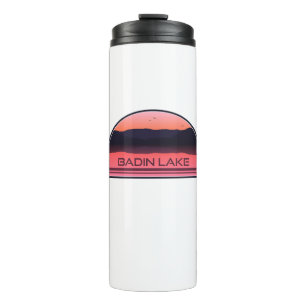 Badin Lake North Carolina Red Sunrise Thermal Tumbler