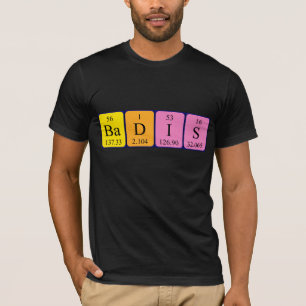 Badis periodic table name shirt