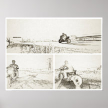 Badlands Biker Poster