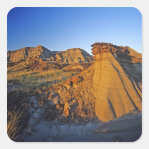 Badlands formations at Dinosaur Provincial Park 3 Square Sticker