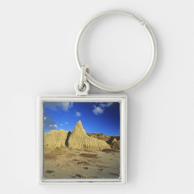 Badlands formations at Dinosaur Provincial Park 7 Key Ring (Front)