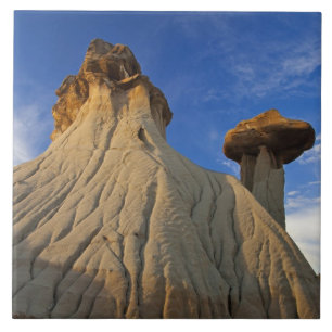 Badlands formations at Makoshika State Park in Ceramic Tile