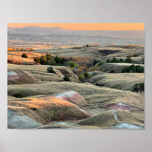 Badlands Hills Canvas  Poster