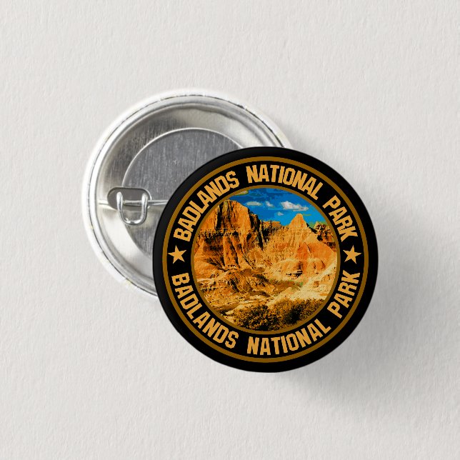 Badlands National Park 3 Cm Round Badge (Front & Back)