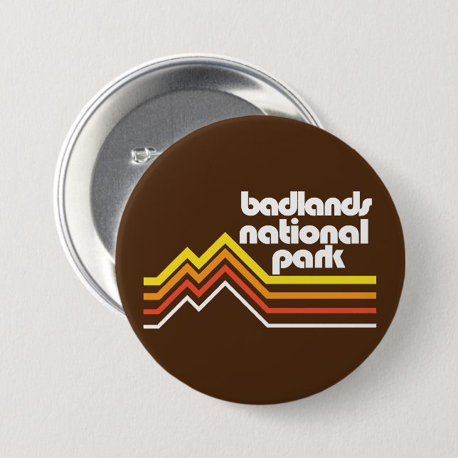 Badlands National Park 7.5 Cm Round Badge (Front & Back)