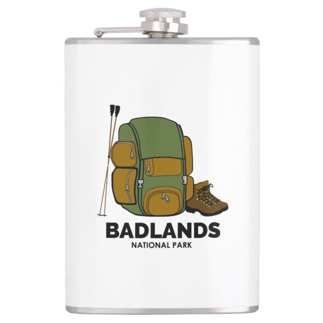 Badlands National Park Backpack Hip Flask (Front)