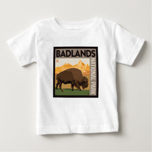 Badlands National Park   Buffalo Baby T-Shirt