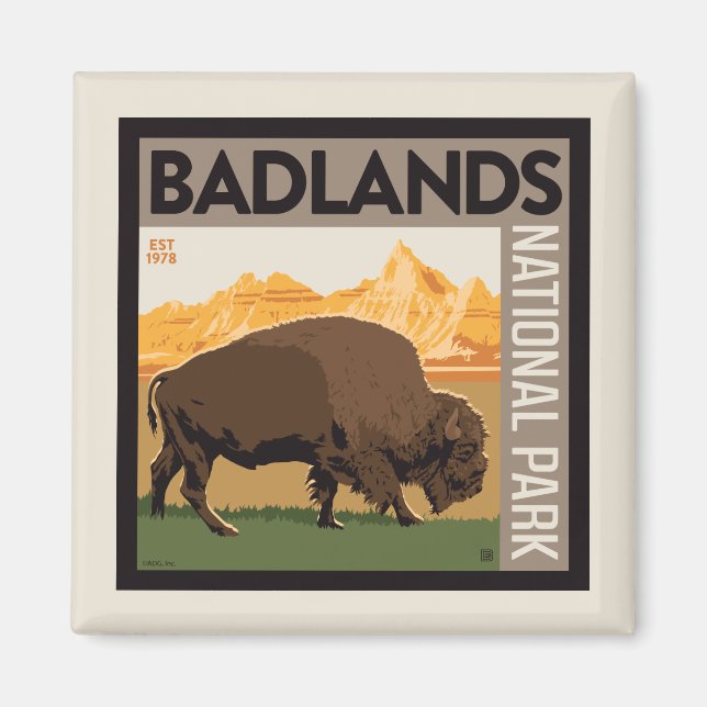 Badlands National Park | Buffalo Magnet (Front)