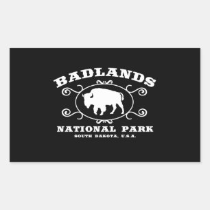 Badlands National Park Buffalo Rectangular Sticker