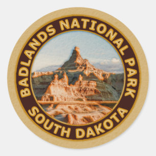 Badlands National Park Classic Round Sticker